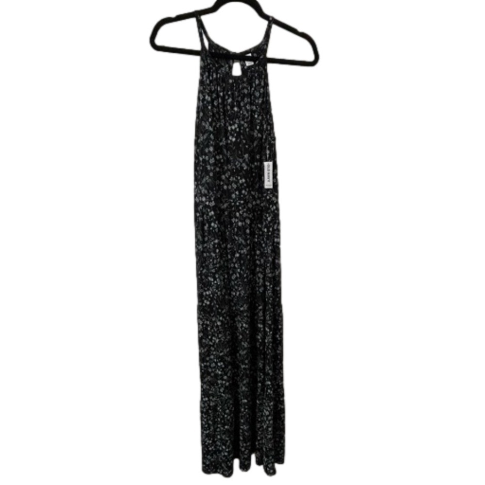 Old Navy NWT Floral Halter Maxi Dress Size Medium Sleeveless Long Lightweight